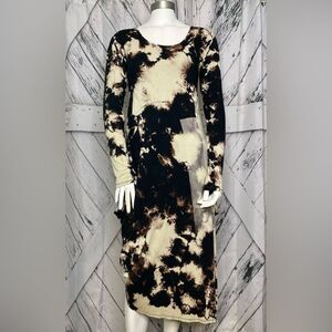 HEYNE BOGUT Tie Dye Asymmetrical Hem  Dress Long Sleeves Sz 6-8